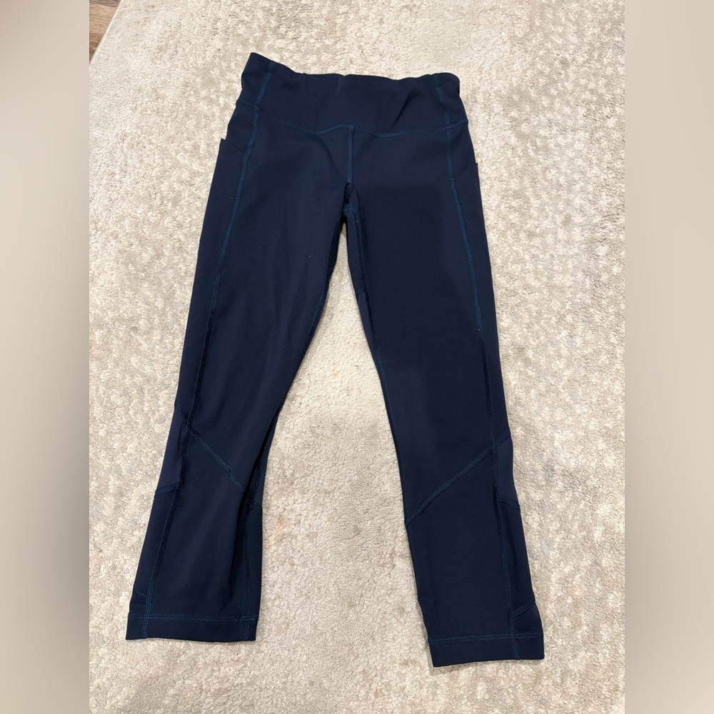 LULU LEMON NAVY WORKOUT LEGGINGS